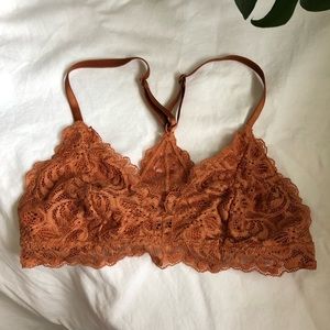 Burnt Orange Lace Bralette